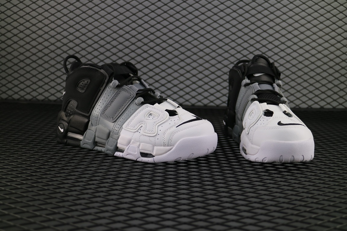 uptempo black and white grey